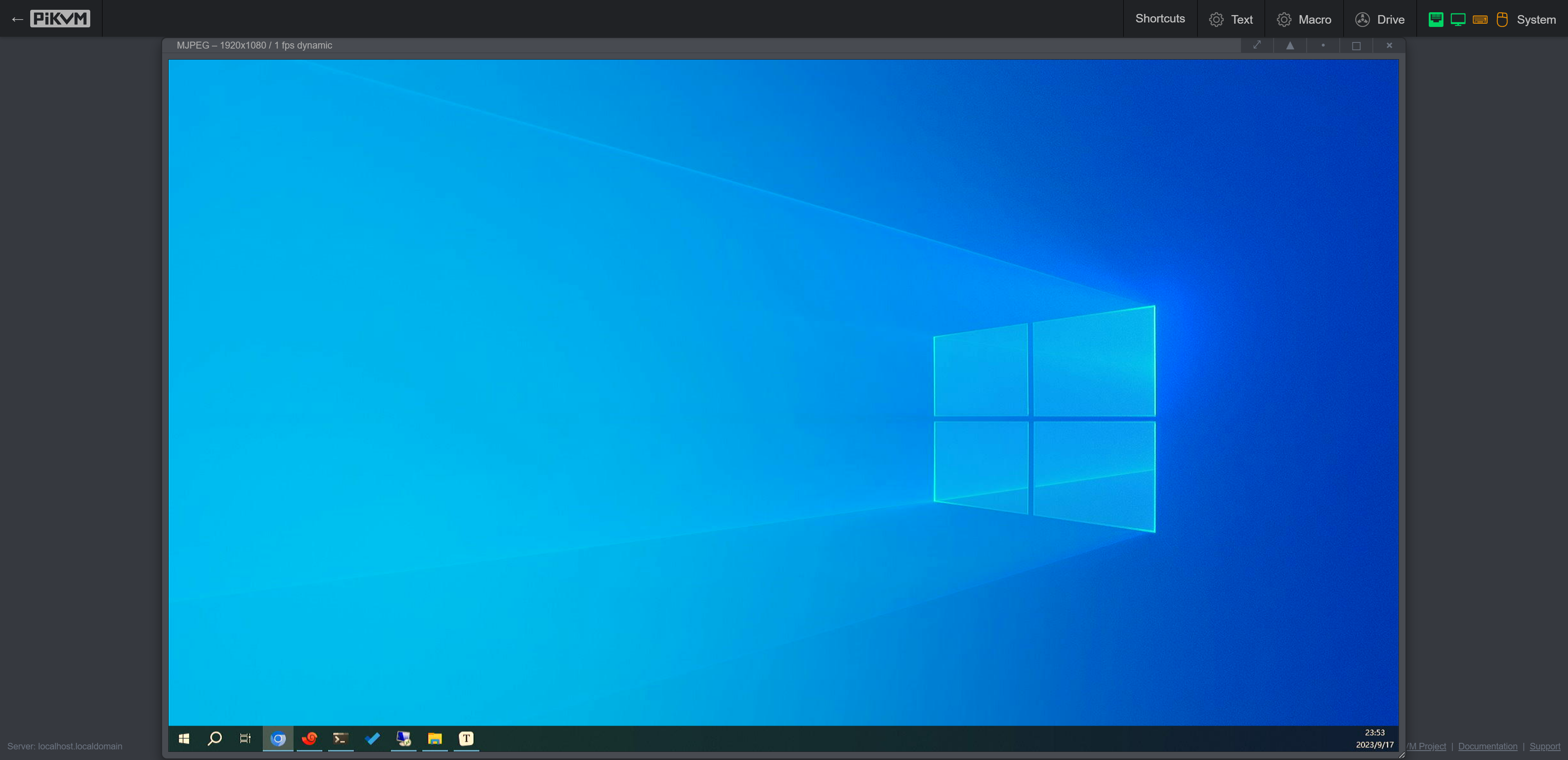 Remote management web interface
