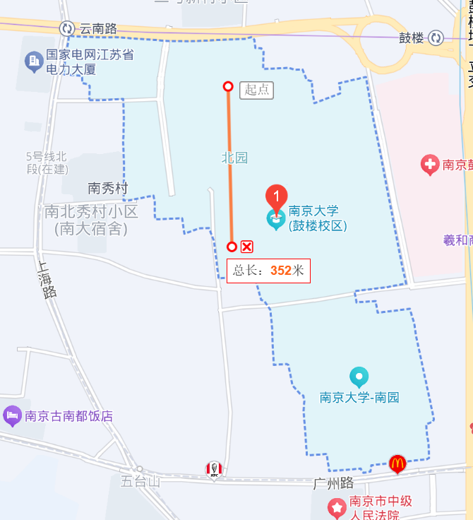 Tested distance from CS building to the far side of the field. Signal degraded beyond that due to building obstructions—better performance in open areas.