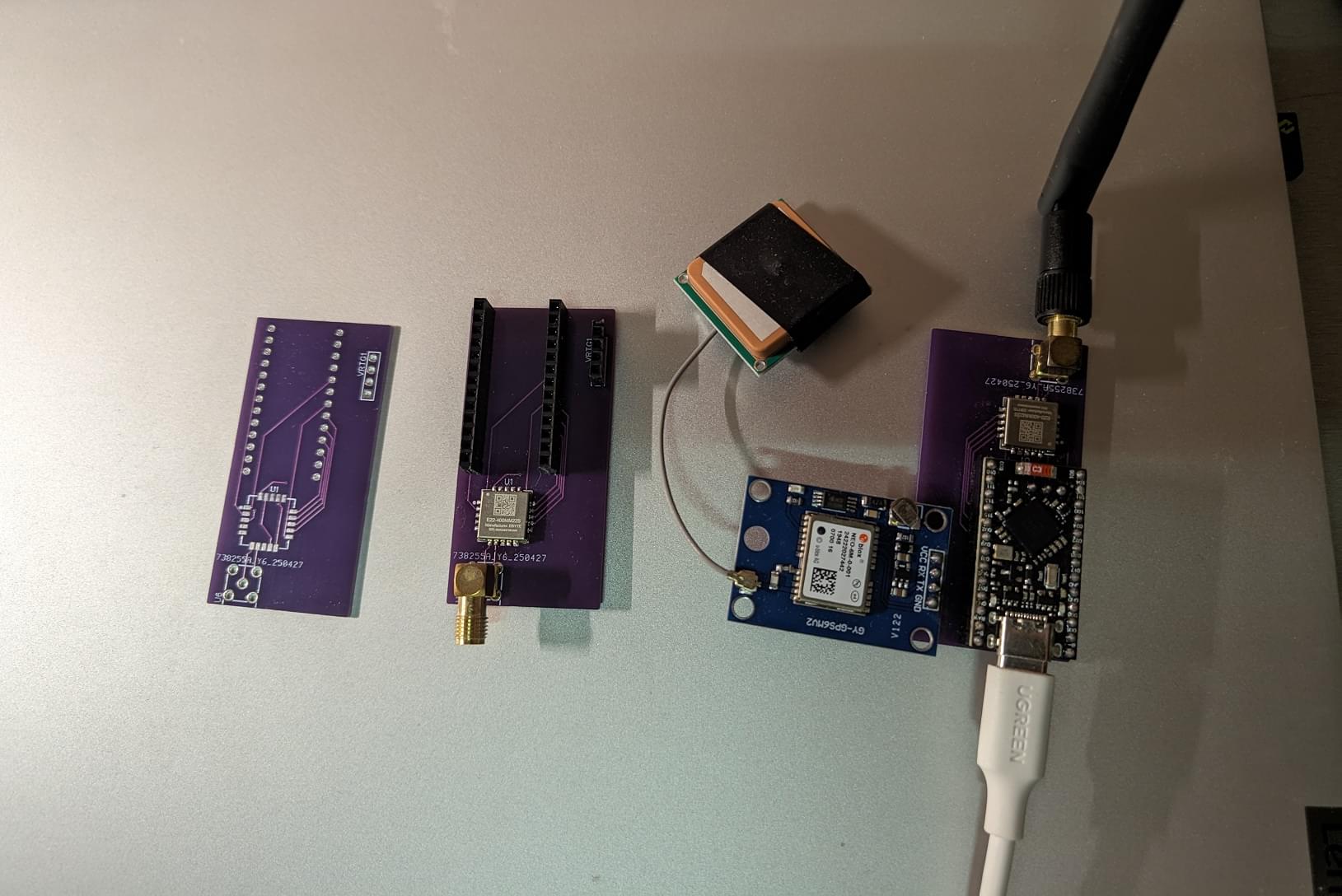 Blank board, soldered board, and final assembled unit