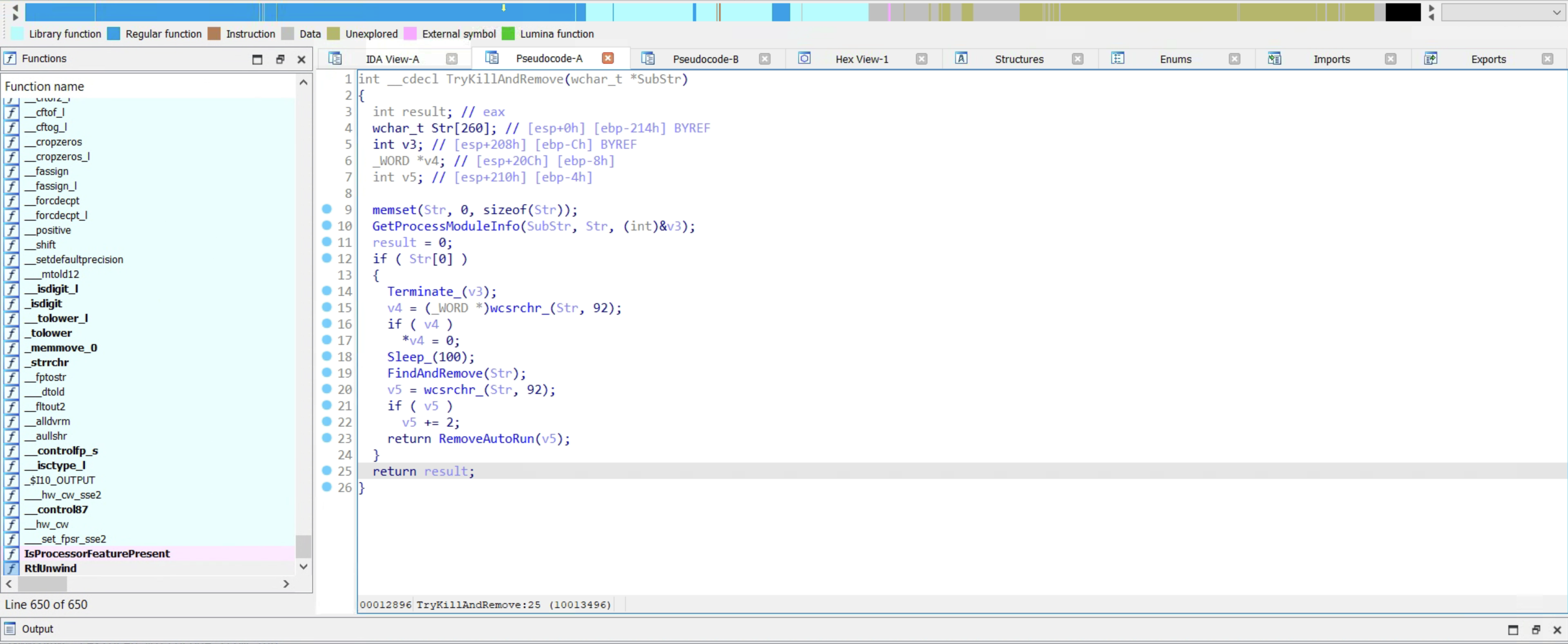 Killing processes and cleaning up traces