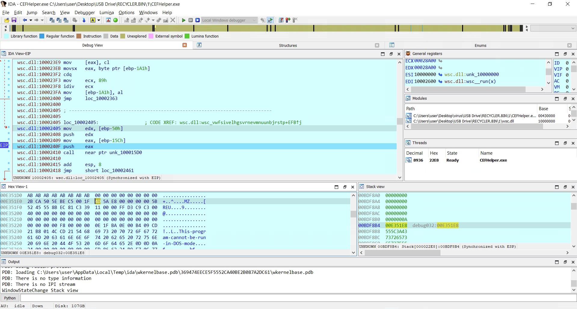 IDA Pro debugging and decryption