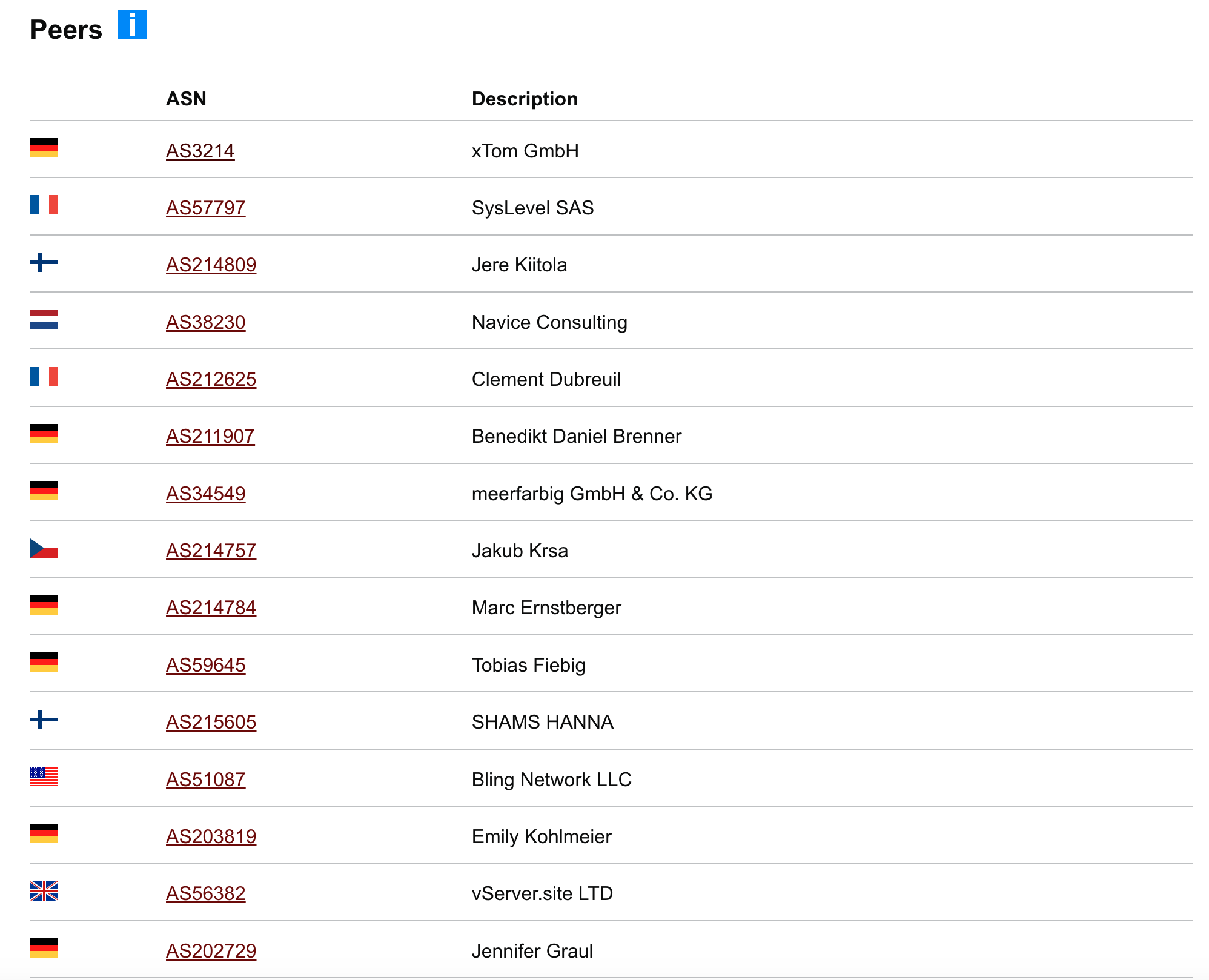 BGP Tools 已经可以看到 Peers